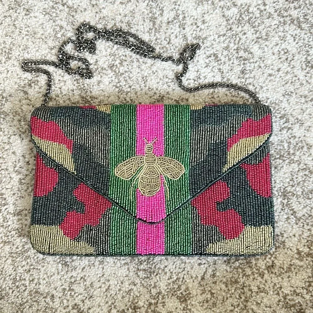 LA CHIC Designs Beaded Bag